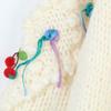 Koreanische Handgestrickte Blumenstrickjacke - Herbst/Winter Damen Langarm Rundhals Pullover Mantel