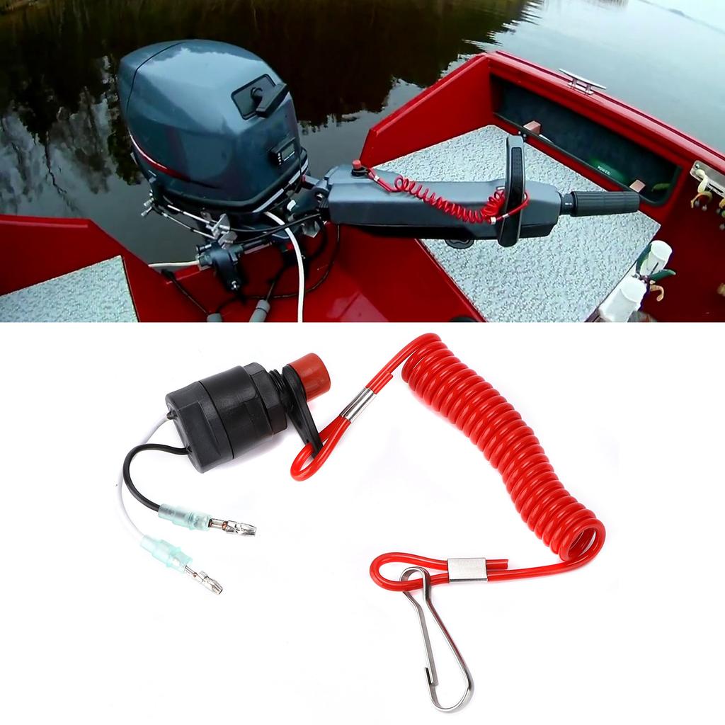 Marine Outboard Kill Switch 688‑82575‑01 Emergency Flameout Replacement for Yamaha F 9.9HP‑250HP