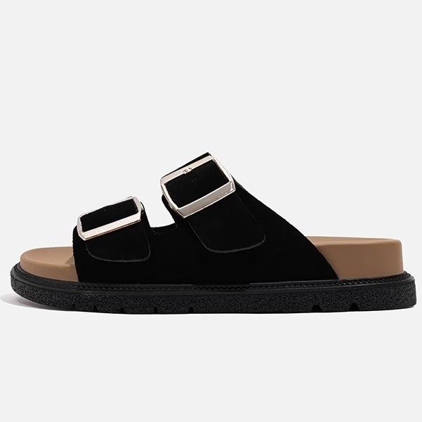 Ruoji 2025 platform retro Boken sandals women's 2025 summer casual versatile slippers wear retro style