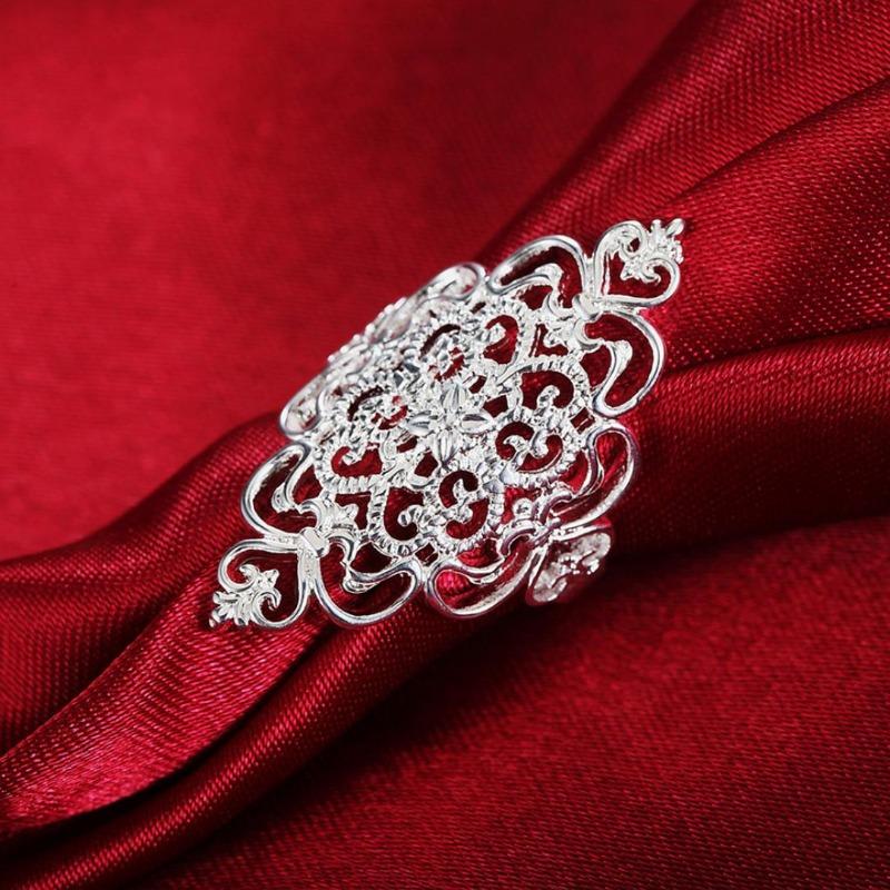 Vintage hohle Blume Fingerring Frauen Hochzeit Cocktail Party Schmuck Geschenk