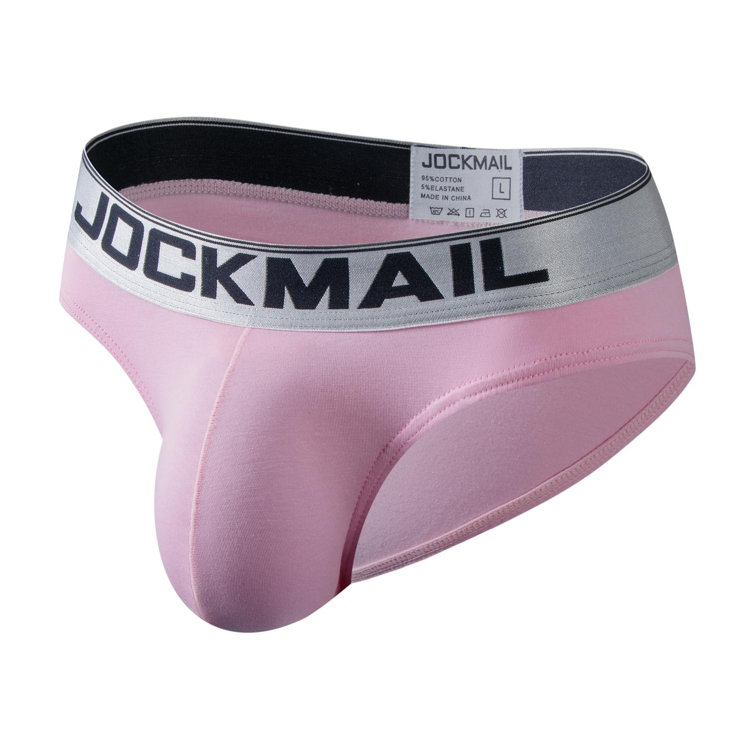 

Трусы JOCKMAIL с низкой талией, модное хлопковое дышащее мужское нижнее белье для спорта и отдыха M розовый