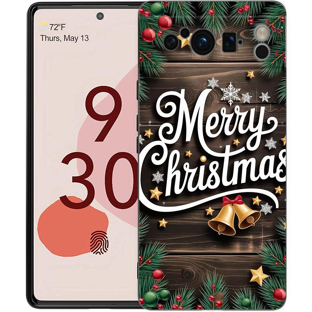 Merry Christmas Phone Case Cover for Google Pixel 9 8 7 6 7A 6A Pro Shockproof Soft TPU 9 Pro XL Shell Capas Fundas