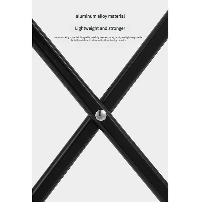 Lightweight Aluminum Folding Table Portable Camping Desk Compact Roll Top Design for Outdoor Picnic Barbecue Beach