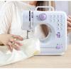 Portable Mini Electric Sewing Machine for Beginners 12 Stitches Foot Pedal Night Light Speed Control for DIY Home Sewing Mending