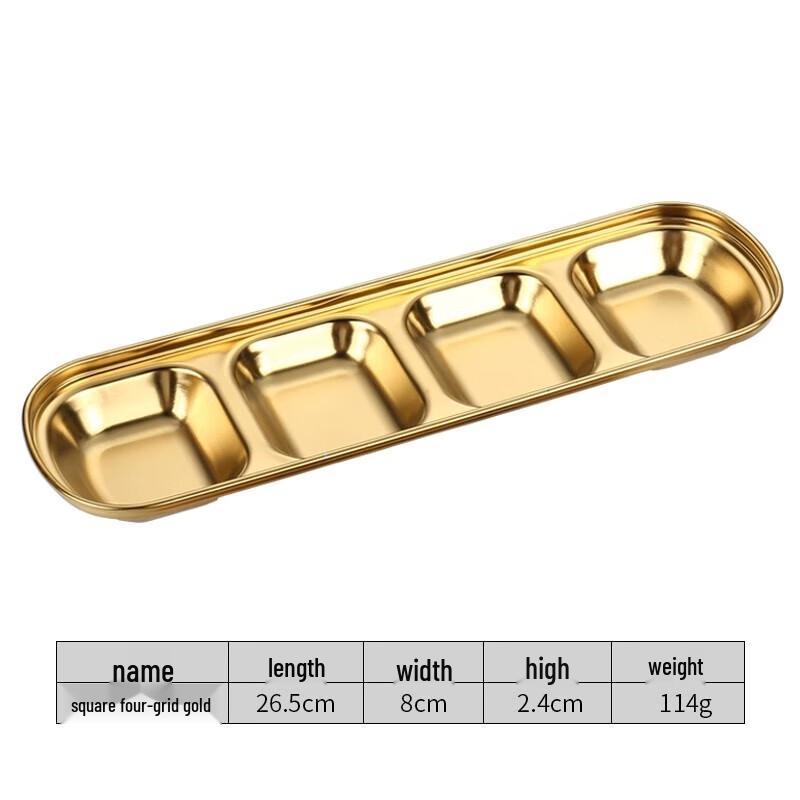 

Huihuang 304 Stainless Steel Multi-Compartment Sauce Dish
