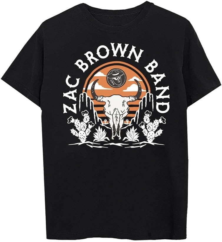 ZAC BROWN BAND Unisex Official Merch Black Bull Logo Tee Official Merch Black Bull Logo Tee Unisex T-Shirt S