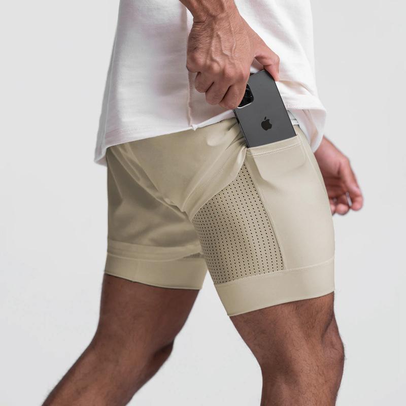

Drawstring Waist Running Shorts With Phone Pockets S