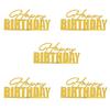 5/10pcs Gold Acrylic Happy Birthday Cake Toppers Side Cake Decoration for Kids Adults Birthday Cake Dessert DIY Decor Supplies