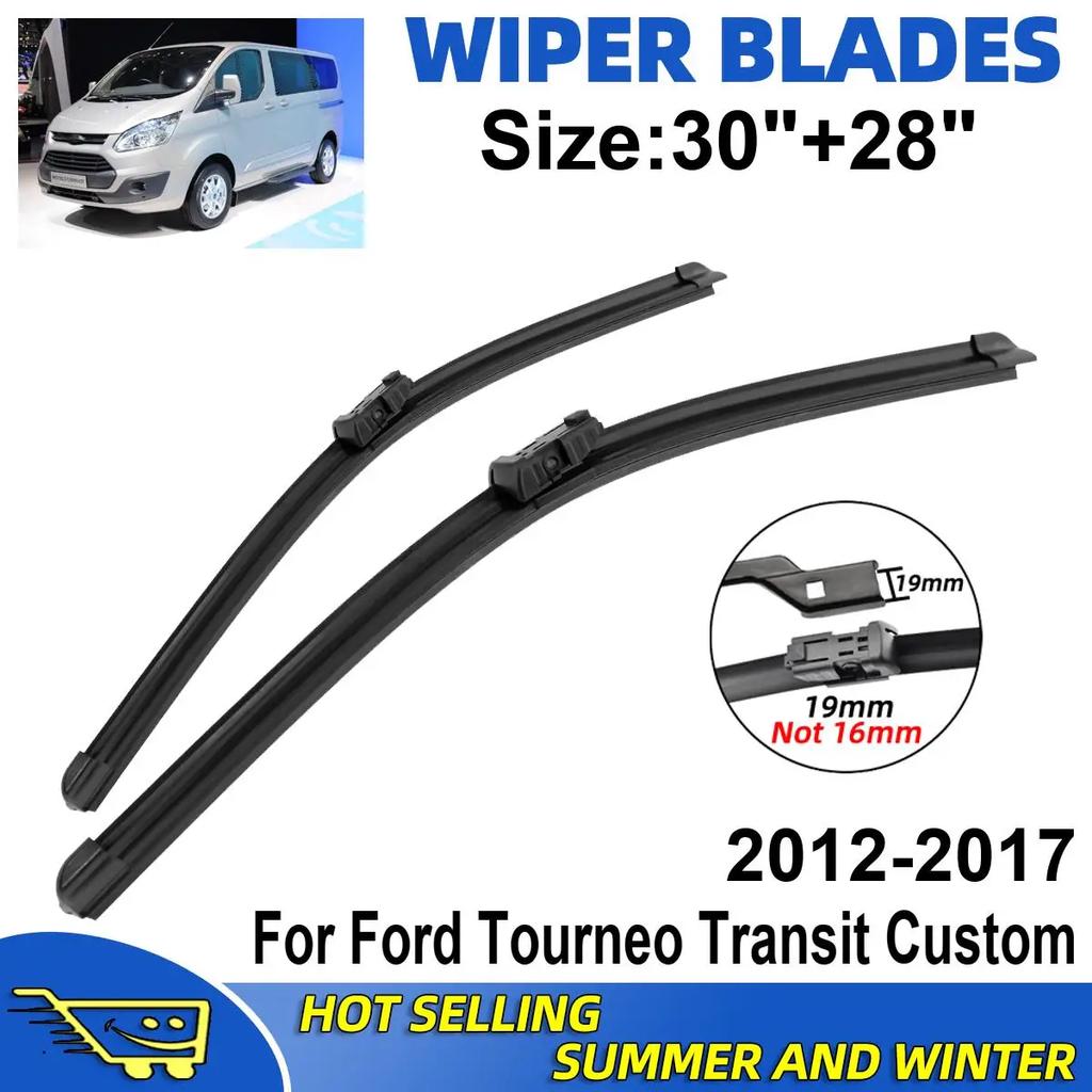 2PCS Wiper Blades Set Kit For Ford Tourneo Transit Custom 2012-2017 Front Windshield Brushes Windscreen Window Accessories