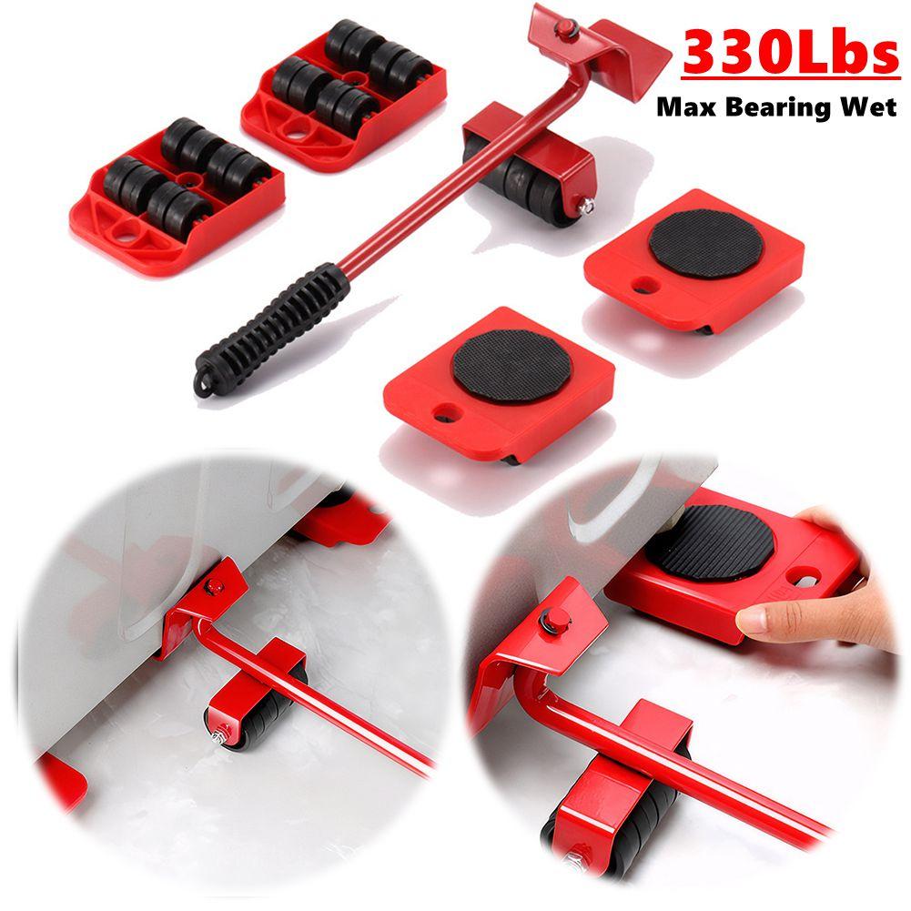 Furniture Mover with Wheels Heavy Duty Furniture Transporter Tool Ergonomic Handle Furniture Lifter and Slides Kit for Carrying