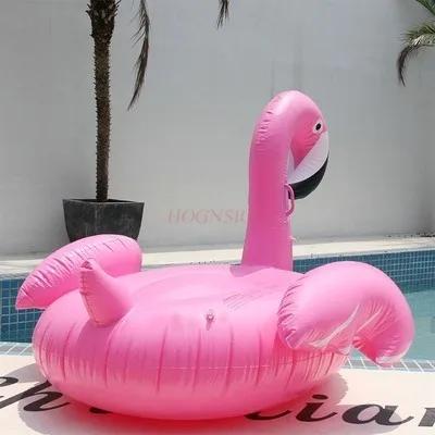 Flamingo Swim Ring Cherry Blossom Powder Europe And America High Quality Enlarged And Thickened Inflatable Lifebuoy
