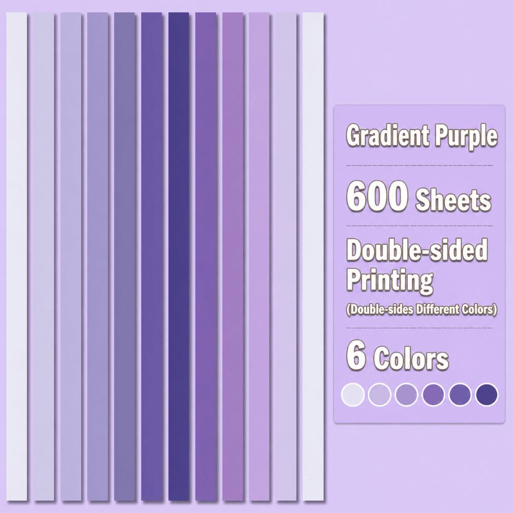 600 Sheets Gradient Color Star Folding Paper Strips Lucky Star Paper Strips  DIY Handmade Crafts