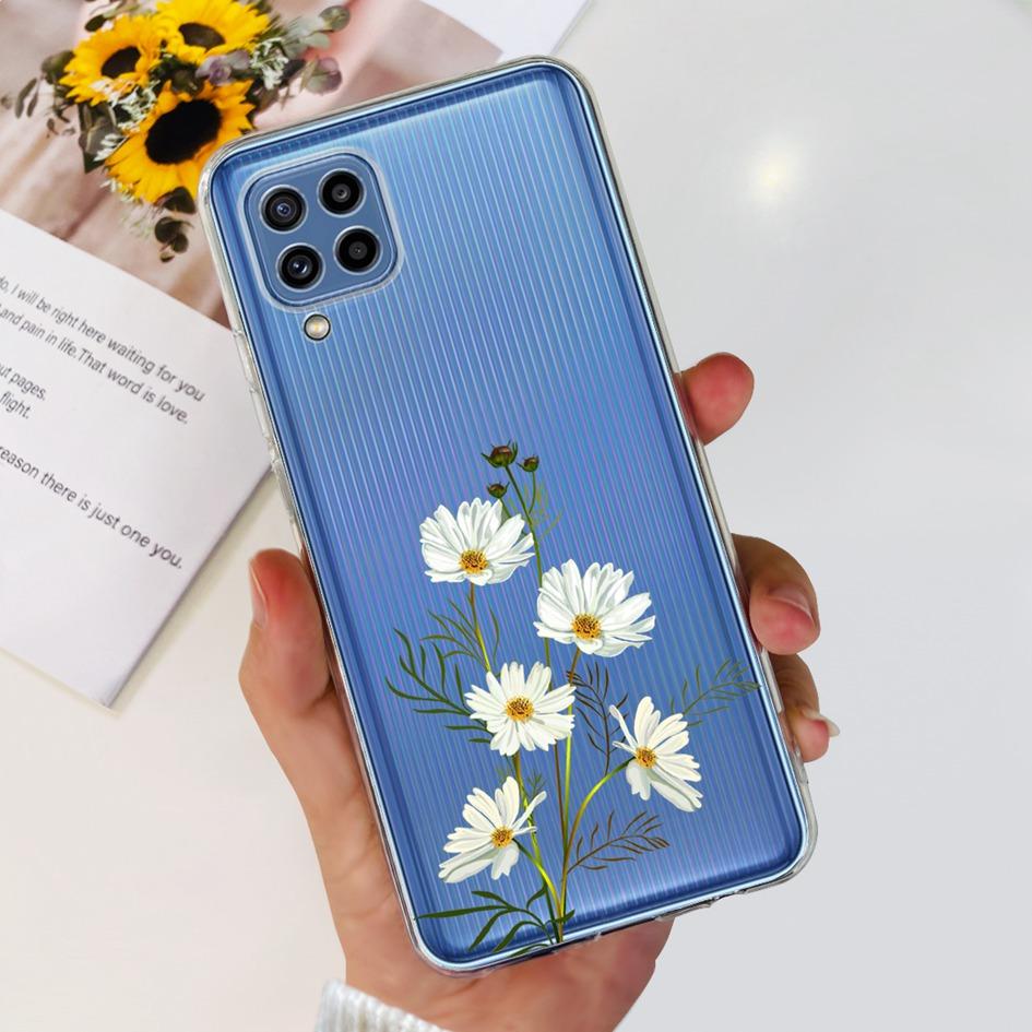 For Samsung M32 Case Galaxy M32 SM-M325F Cover Cute Fashion Flower Cartoon Soft Cases For Samsung M22 F22 M52 5G SM-M526B Bumper