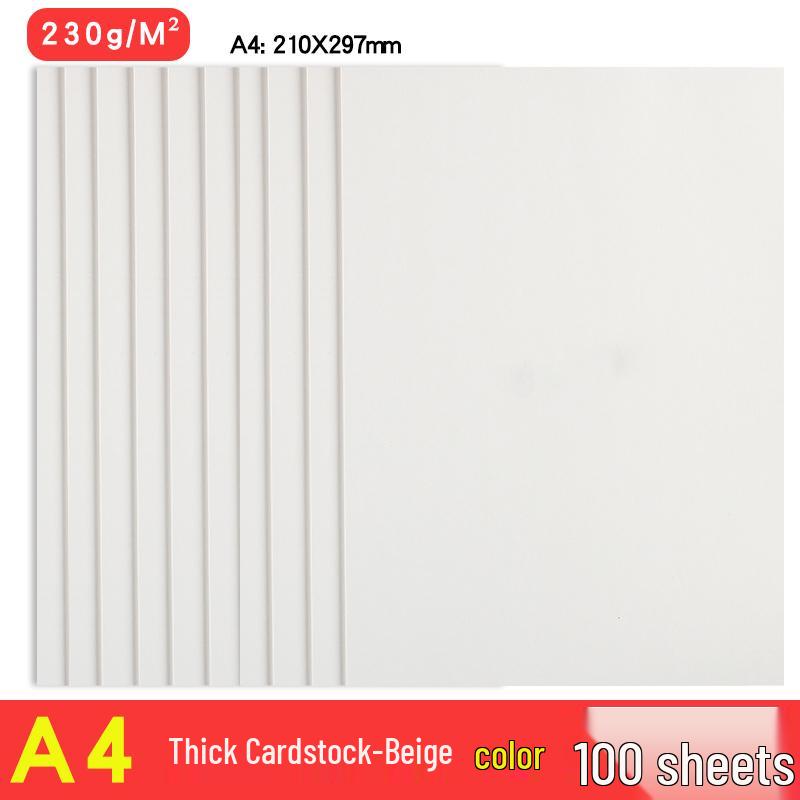 A4 Black & White Thickened Cardstock for Student & Kinder Crafts, 8K/4K/A3 Drawing Paper