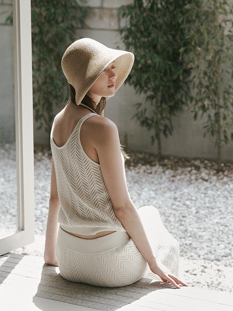 Meleuhen Sia Raffia Bonnet Hat_2Color