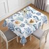 Summer Ocean Life Seahorse Coral Shell Rectangle Tablecloth for Table Decor Reusable Kitchen Dining Tablecloth Party Decor
