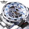 Fashion Winner Top Brand Luxury Men Transparent Diamond Luminou Smovement Male Mechanical Skeleton Royal Design Wrist Watch