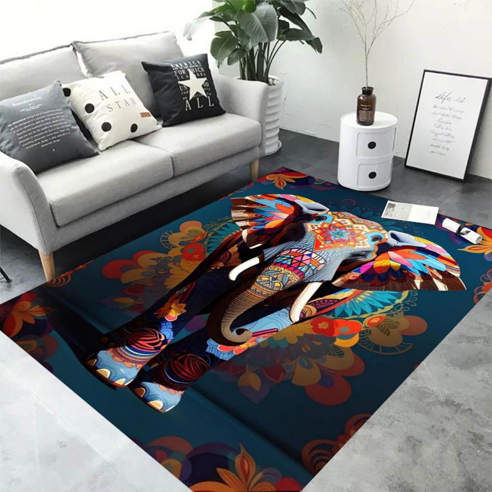 

Disney Thai Style Elephant Carpet Home Office Large Area Decorative Mat Yoga Garden Balcony Four Seasons Mat Gift 50X80CM