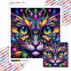 New Arrival 5D DIY Full Circle Diamond Painting "Colorful Cat" Embroidery Cross Stitch Home Decor Gift