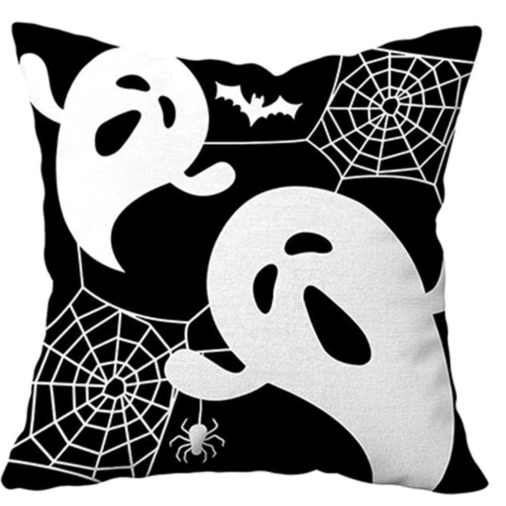Spooky Halloween Pillows: Ghosts, Witches, and Treats! Sofa Cushion Cover, Holiday Party Decoration, Gift