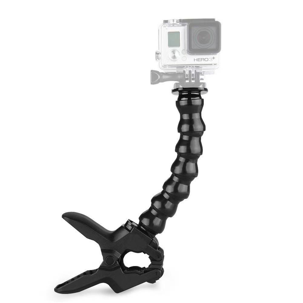 Flexible Gooseneck Clamp Mount Adjustable Flex Arm Clip Holder Universal Sports Camera Stand For GoPro Hero 7 8 9 10 11 12 Action Cam Accessory