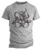 Octopus T-Shirt Gift Octopus Playing Drums Shirt Men's Funny Shirt Men's