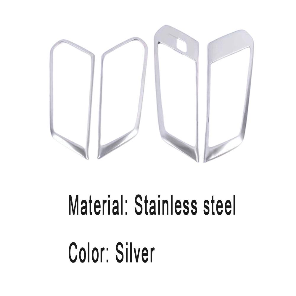 For BMW X5 Xdrive G05 ABS/Steel Car Inner Door Bowl Cover Armrest Trim Stick Auto Interior Accessories Steel Silver