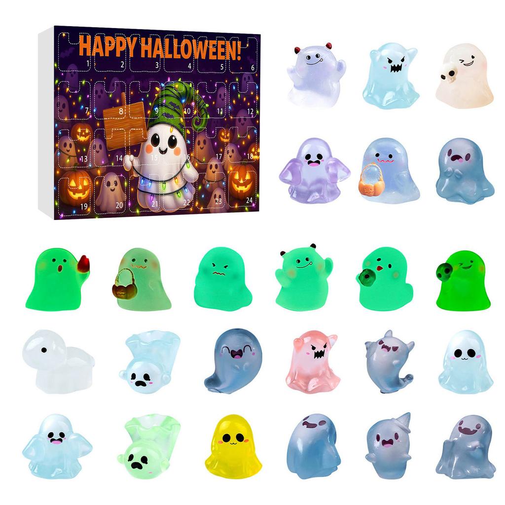 Advent 24-Day Countdown CalendarHalloween Countdown 24-Day Resin Ornament Series Calendar