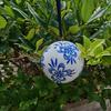 Blauer und weißer Jingdezhen Keramikkugel-Anhänger - Auto- und Weihnachtsdekoration.
