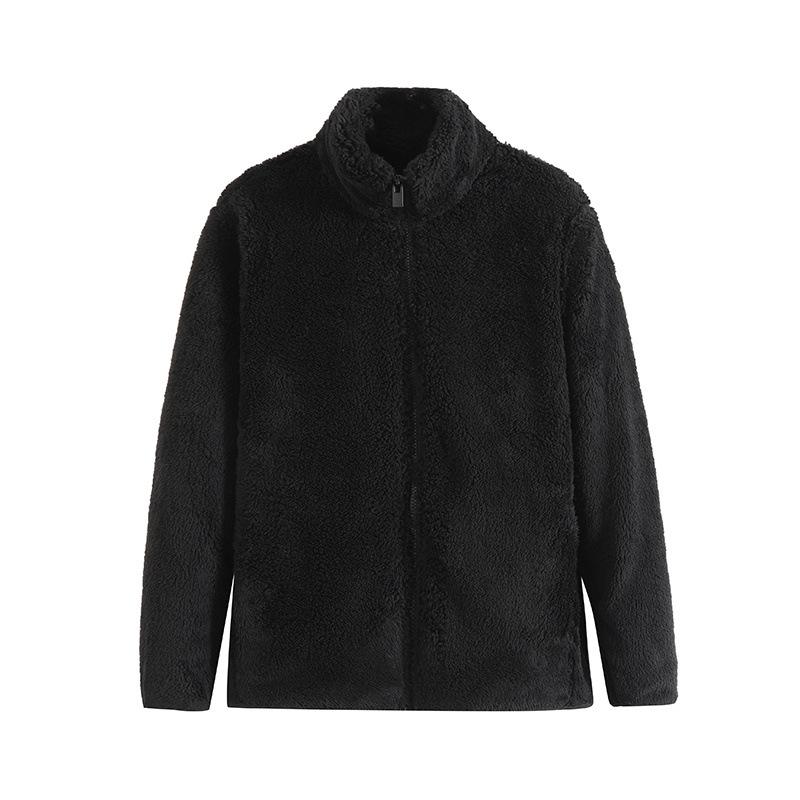 Japanese Style Women's Long Fleece Zip-Up Jacket, Long Sleeve Outerwear, 2024 Autumn/Winter Collection.