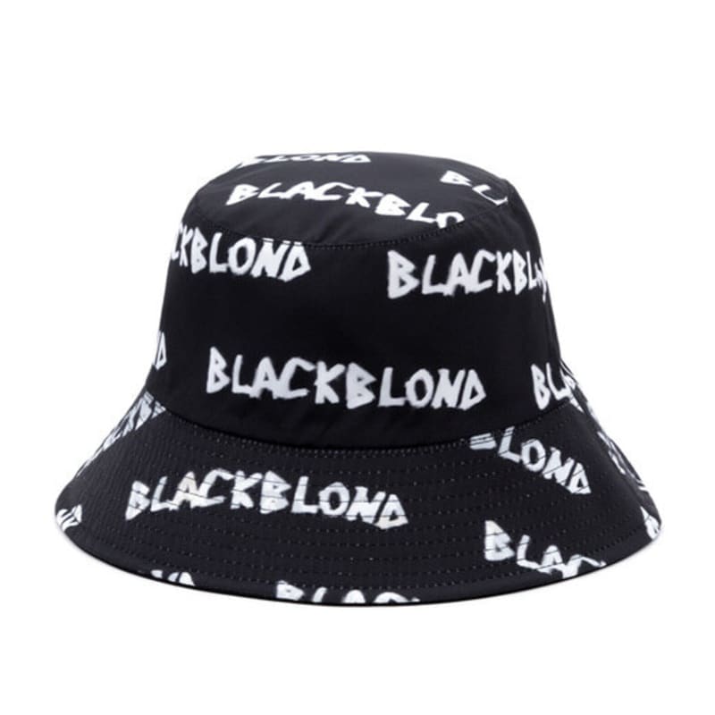 BLACKBLOND BBD Horizon Bleached Reversible Plate Bucket Hat (Black)