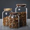 Airtight Borosilicate Glass Jar with Acacia Lid - Large Capacity Tea & Chenpi Storage