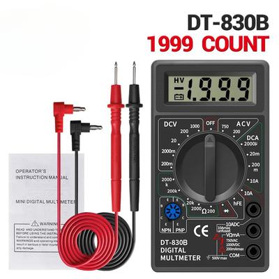 1PC DT830B Digital Handheld Mini Multimeter Electrical Instrumentation Inspection and Maintenance Digital Display Universal Ammeter