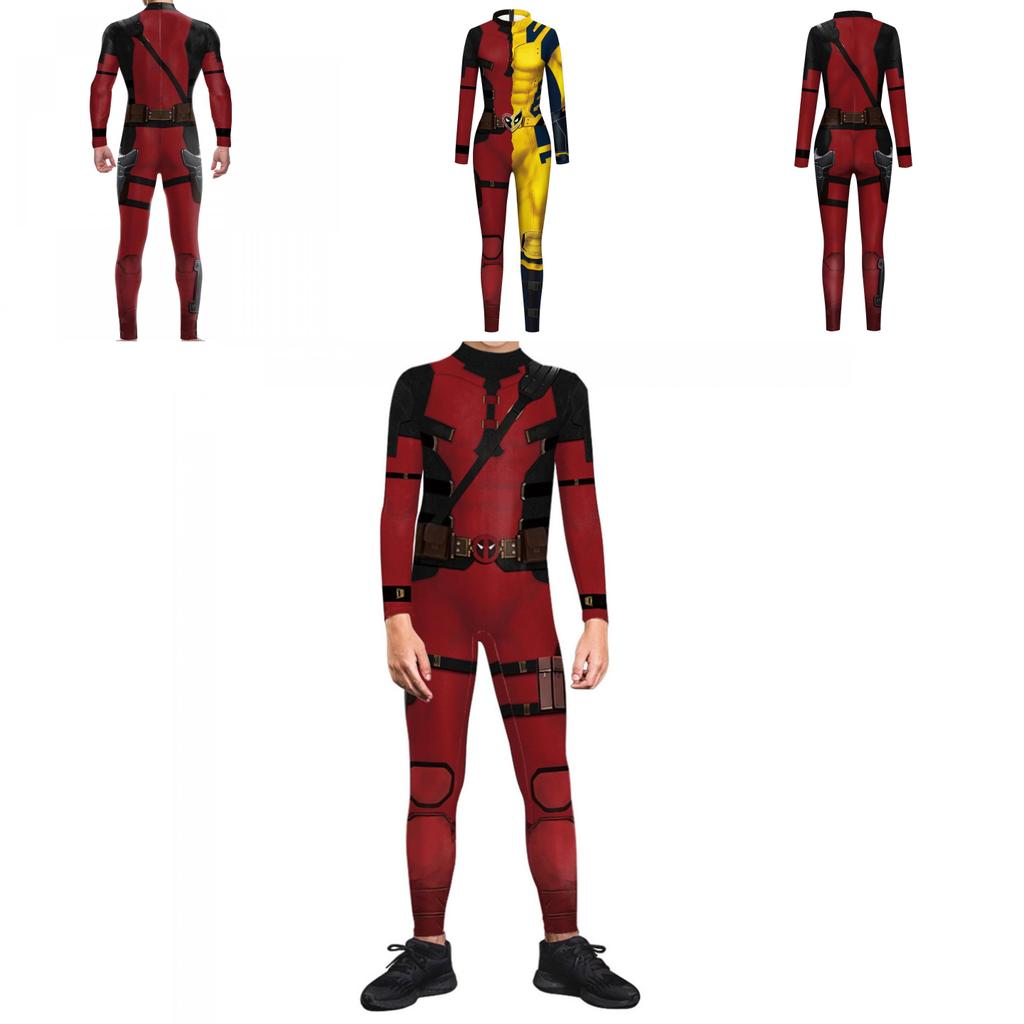 Combinaison Personnage Marvel Deadpool Et Wolverine Pour Halloween Cosplay Costumes Fêtes