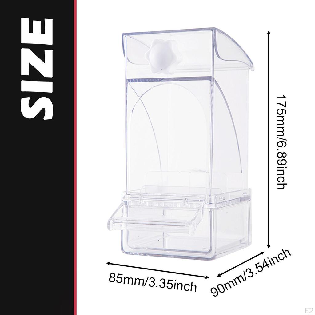 Automatischer Vogelfutterspender mit großem Vorratsbehälter und Napf für Sittiche Kanarienvögel