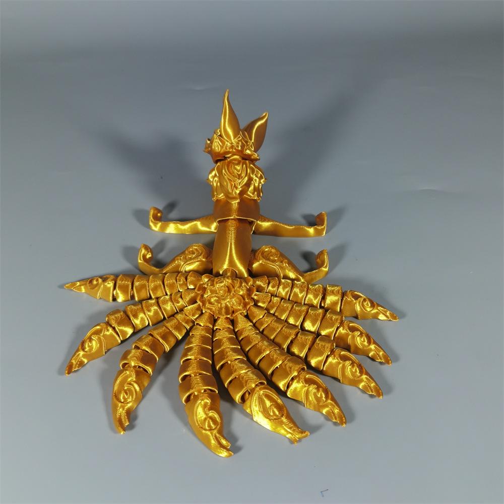 

«3D-печатная елочная игрушка в виде девятихвостой лисы — декор на Хэллоуин/Рождество и игрушка для спальни» Boxed