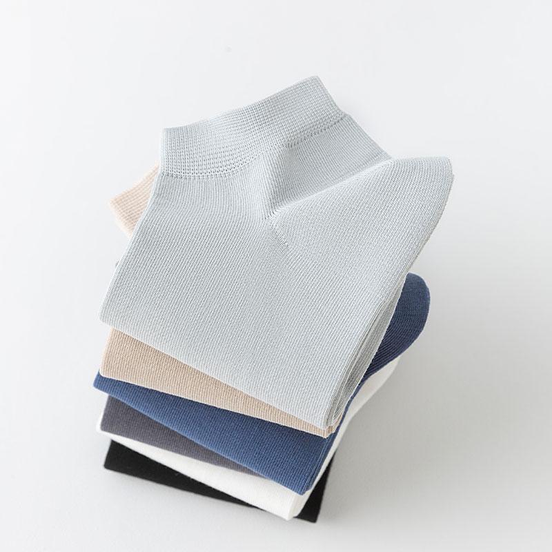 6Pairs High Quality Men Socks Combed Cotton Short Breathable Odor Proof and Antibacterial Business Spring Summer for Male Sock