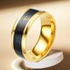 Stainless Steel Color-Changing Men's Ring - Hip-Hop, Trendy, Temperature-Sensitive, Non-Fading Luxury Design