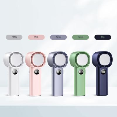 100-Geschwindigkeits-Hochgeschwindigkeits-Turbinendesign USB Wiederaufladbarer Mini-Handventilator, Tragbarer Tischventilator mit Nachtlichtfunktion