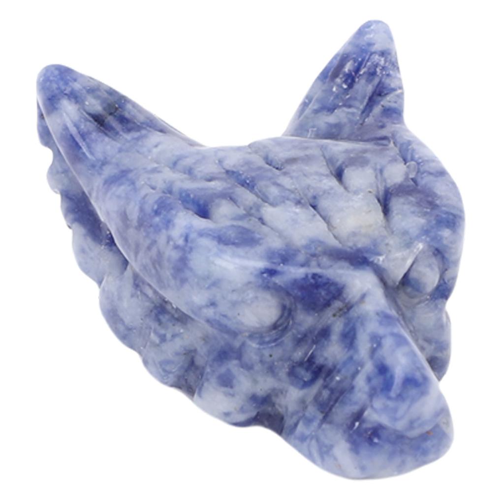 Wolf Head Crystal Pendant Nature Exquisite Gemstone Wolf Head Pendant for Men Women Type 3