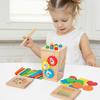 Montessori Early Education 5-In-1 Multifunctional Color Sorting Box, Children'S Shape Pairing Cognitive Wooden Toys