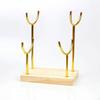 Bracelet Stand with Wooden Base Countertop Bangle Display Compact