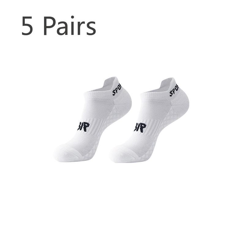 5 Pairs of Women's Cotton Thick Washcloth Bottom Marathon Running Professional Sports Socks
