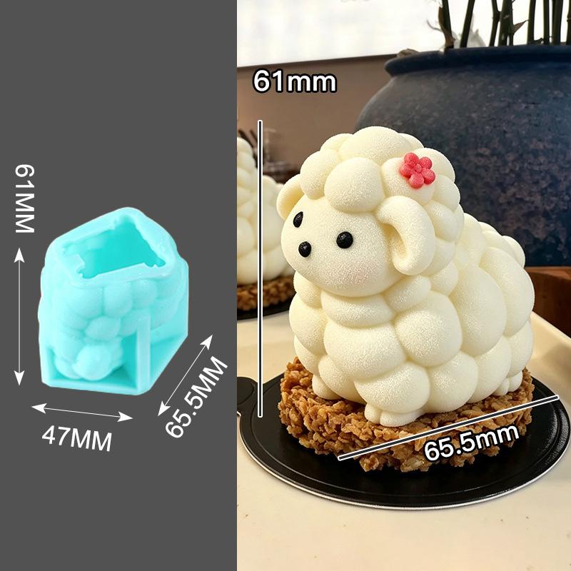 Food Grade Sheep Shaped Silicone Mold Non Stick Surface Easy Demould For Homemade Mousse Cake Chocolate Dessert Baking