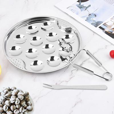 Schneckenteller-Set, Meeresfrüchte-Fußteller, Takoyaki-Pfanne, Muschelklemme, Geschirr Küchenwerkzeuge, Speiseteller
