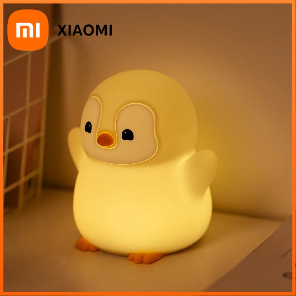 Xiaomi 1 Novelty Penguin Nursery Night Light For Kids Room Rechargeable Sleeping Beside Night Lamp For Breastfeeding Toddler Decoration