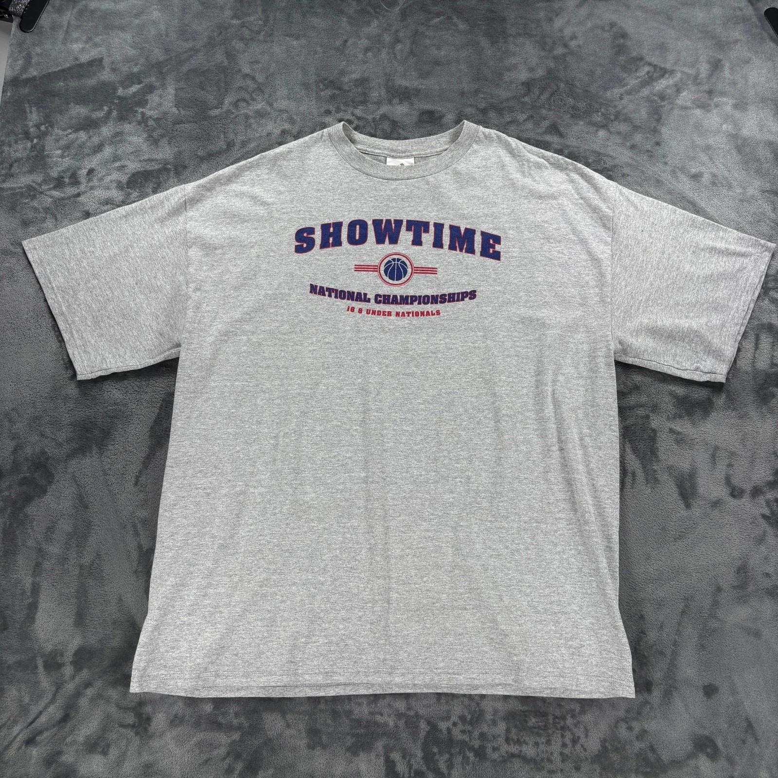 

Adidas Showtime Национальные Чемпионаты Футболка XL Серая Баскетбольная Рубашка Мужская Винтаж M
