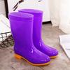 Medium tube non-slip waterproof shoes jelly rain shoes rain boots water boots thermal cover shoes women's adult fashion long tube