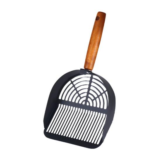 Cat Litter Scoop Stainless Steel Sifting Shovel with Long Handle Pet Waste Scoop Cleaning Tool for Cats Litter Box