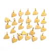 CARLIDANA Gold Plated Stainless Steel 26 Letter Charms Set Heart Bubble Initial A-Z Alphabet Letter Pendants for DIY Jewelry